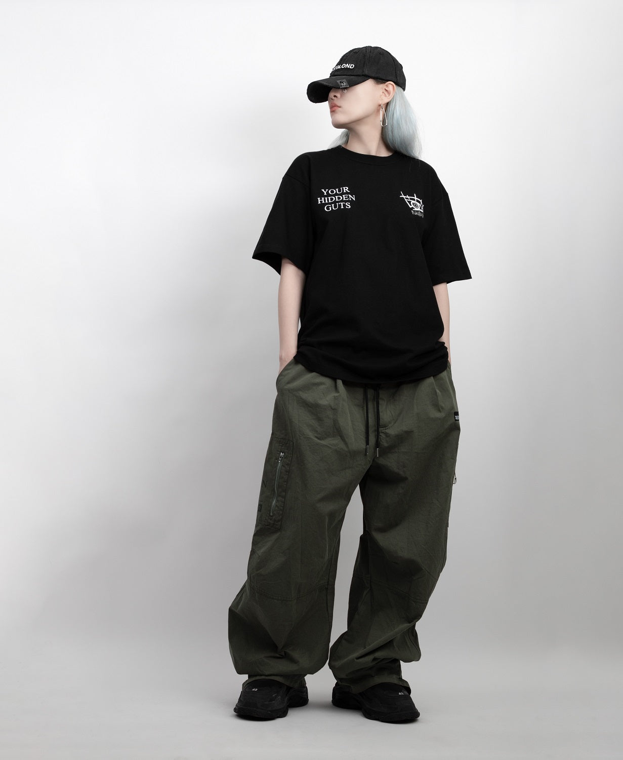 BBD Hidden Guts Logo Wide Cargo Pants (Khaki)