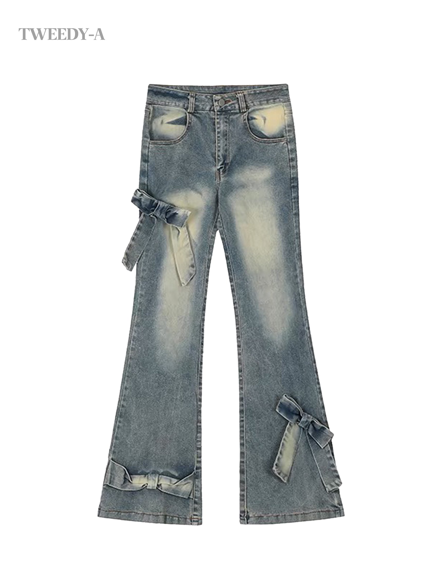 Vintage ribbon point bootcut denim