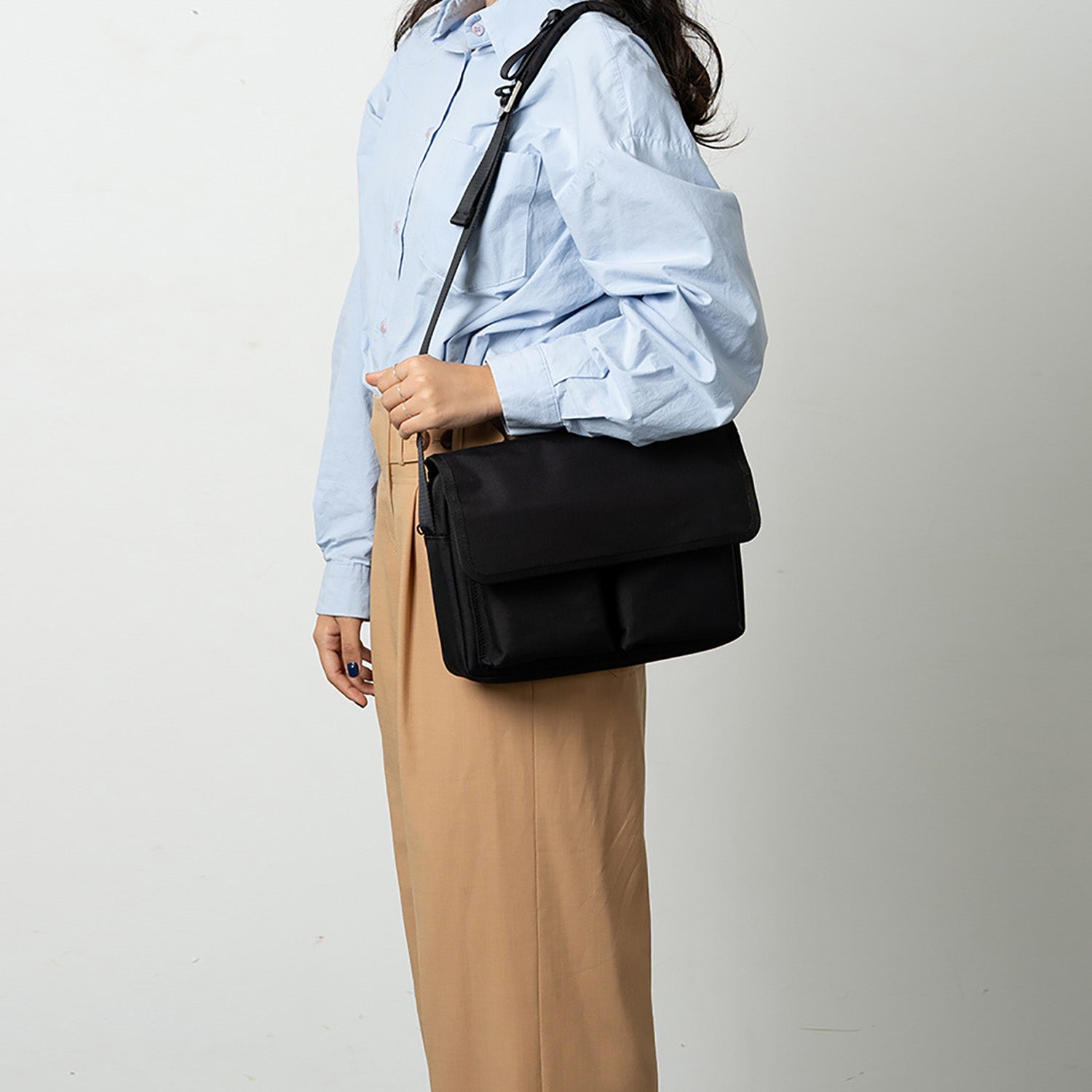 5-Pocket Crossbody Bag (Black)