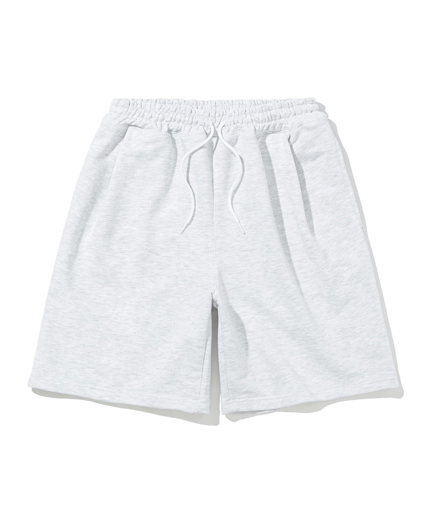 DEEP ONE TUCK SWEAT BERMUDA SHORTS_M.GREY