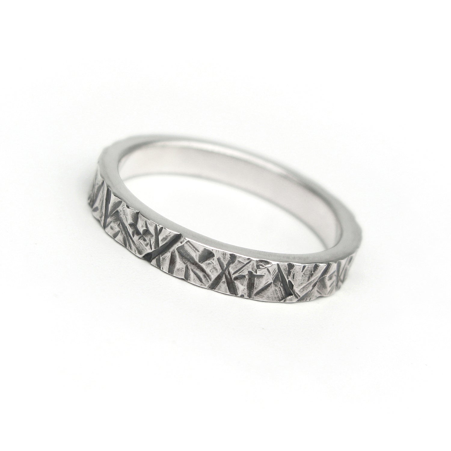 Rough3 silver ring