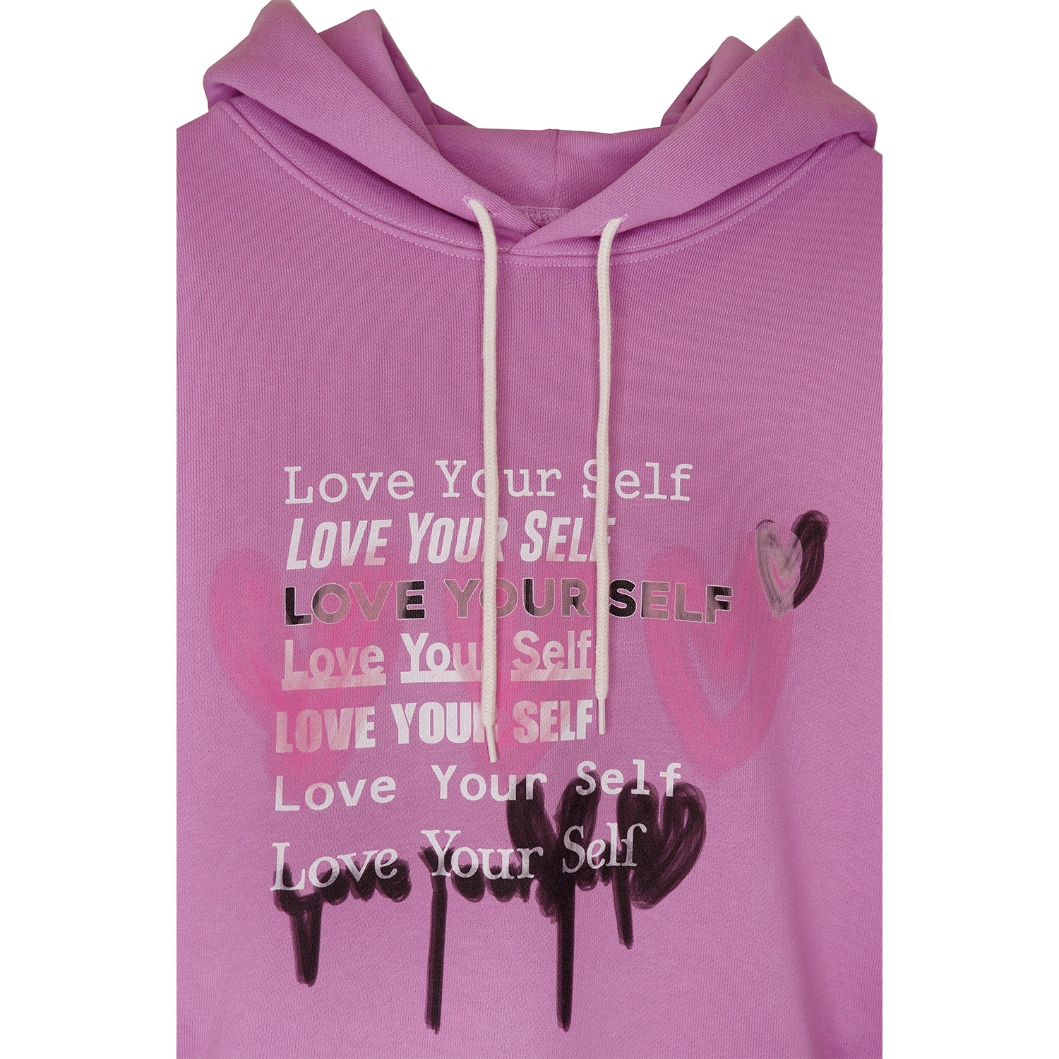 Love Yourself Sweat Hoodie / Cassis Pink