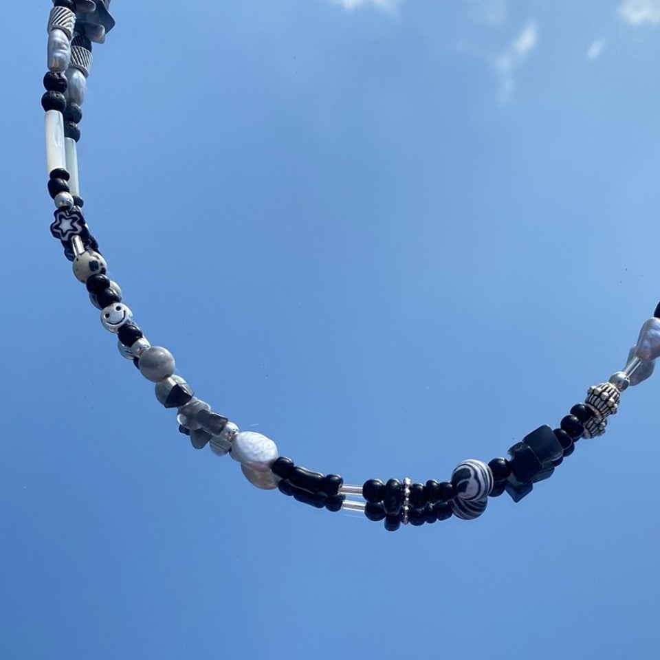 black gemstone necklace