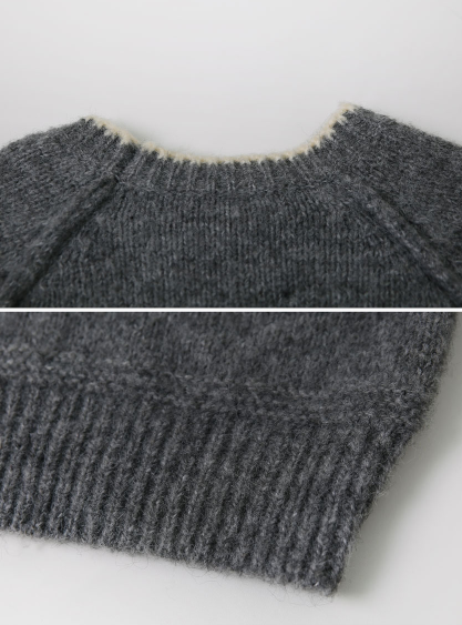 Natural Soft Wool Round Knit (4color)