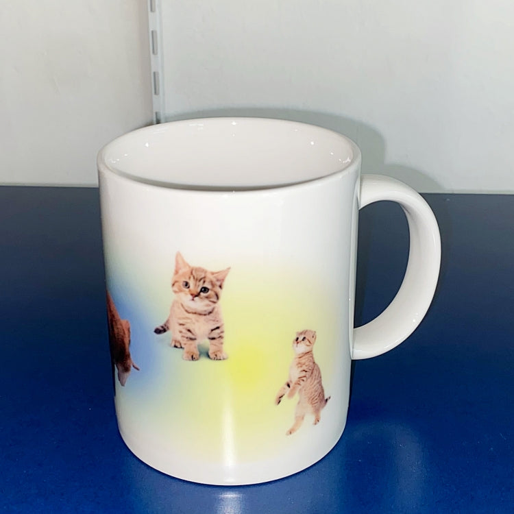 Gradation Cat mug (blue&yellow)