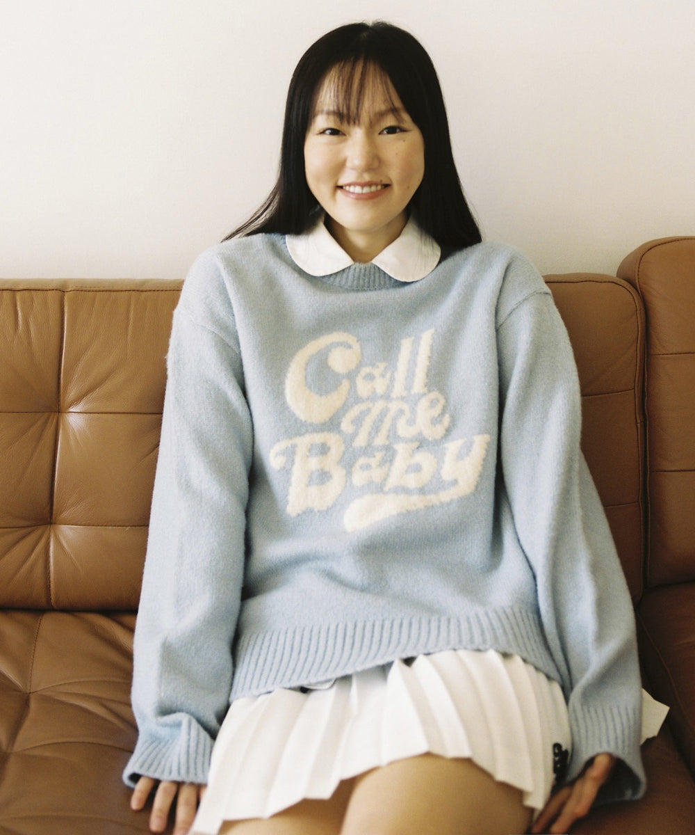 ベビークラウドロゴスウェット / Baby Logo Sweater (Sky blue)