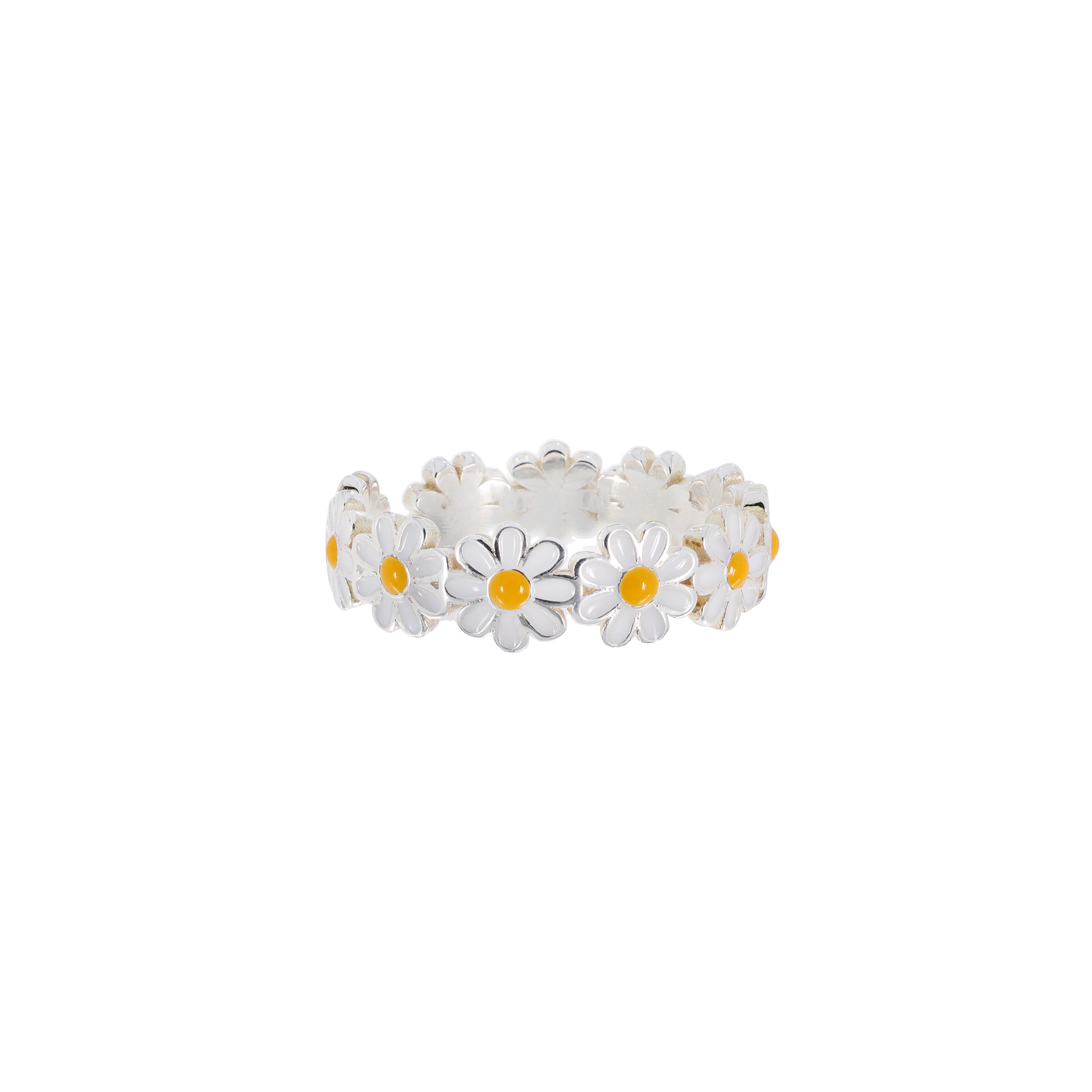 Daisy Flower Silver Ring