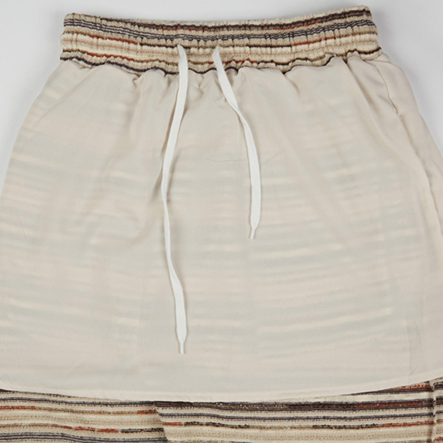 Stripe Knit Skirt [Beige]