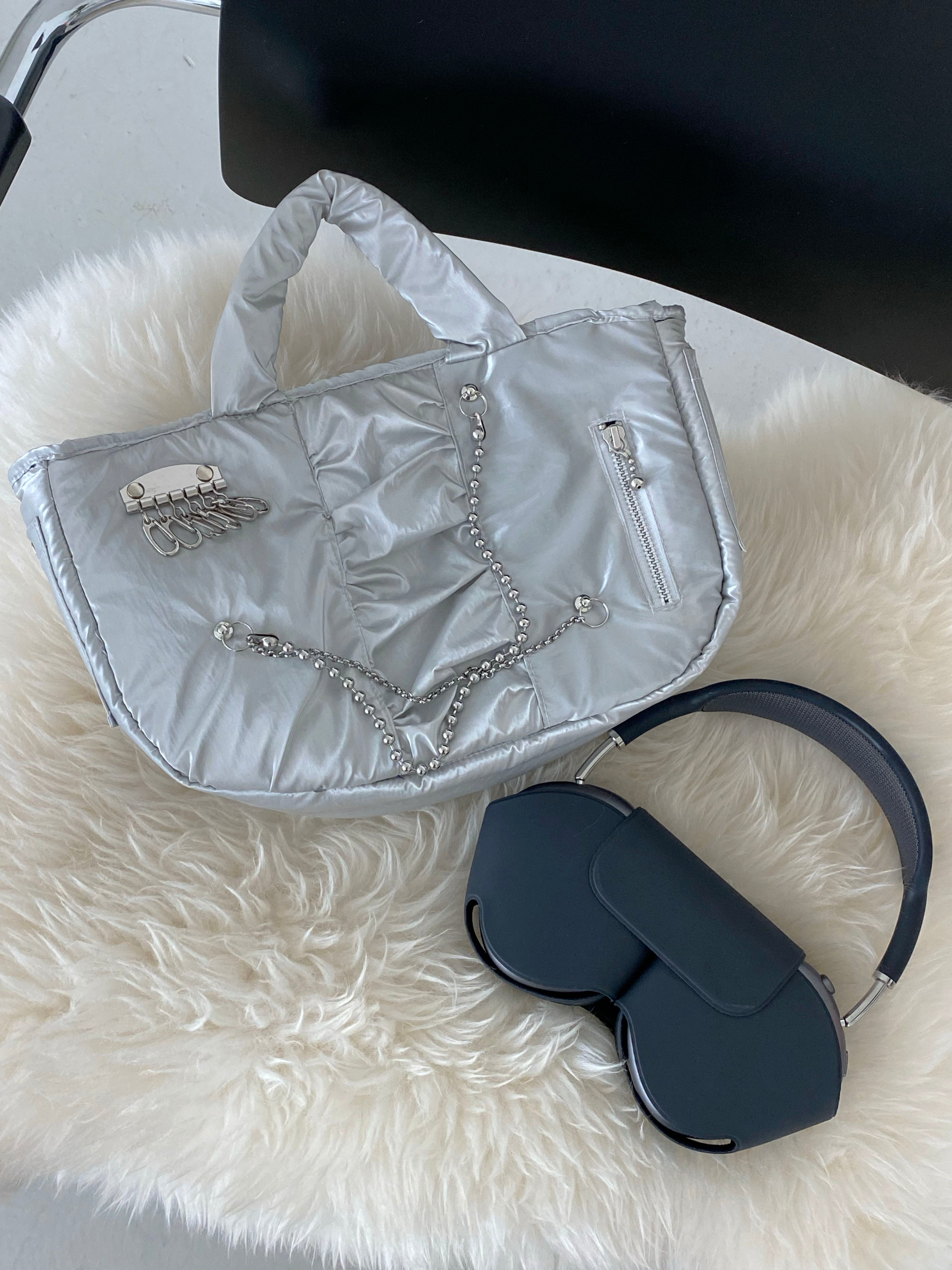 Padded silver bag