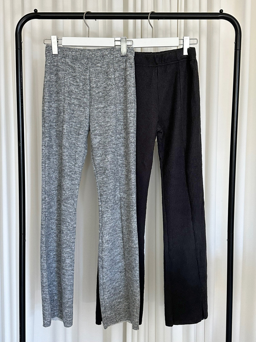 Front slit pintock pants