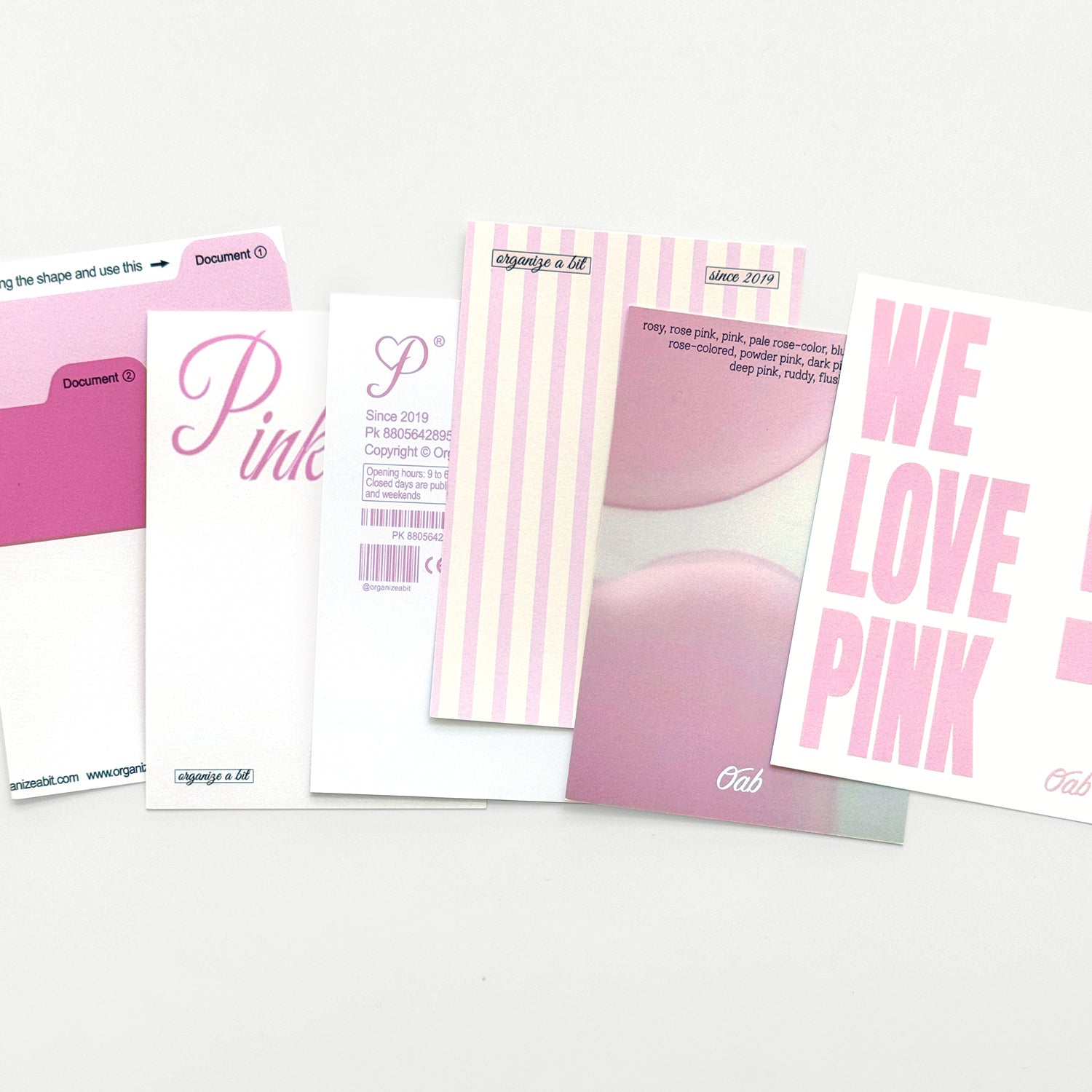 oab tone pack pink / scrap sticker set
