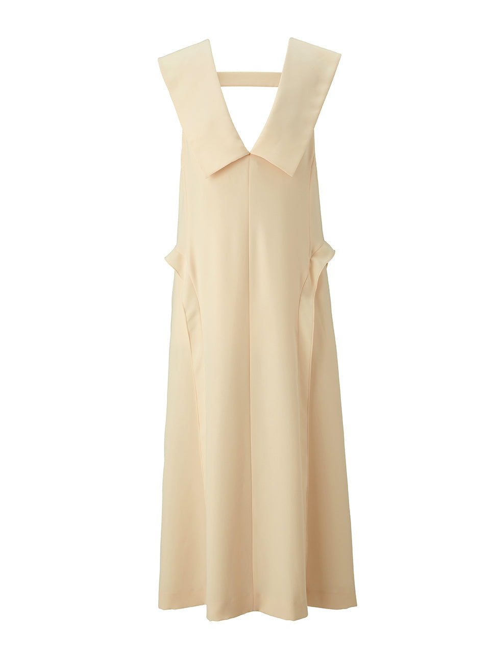 Collar point layered dress - Butter