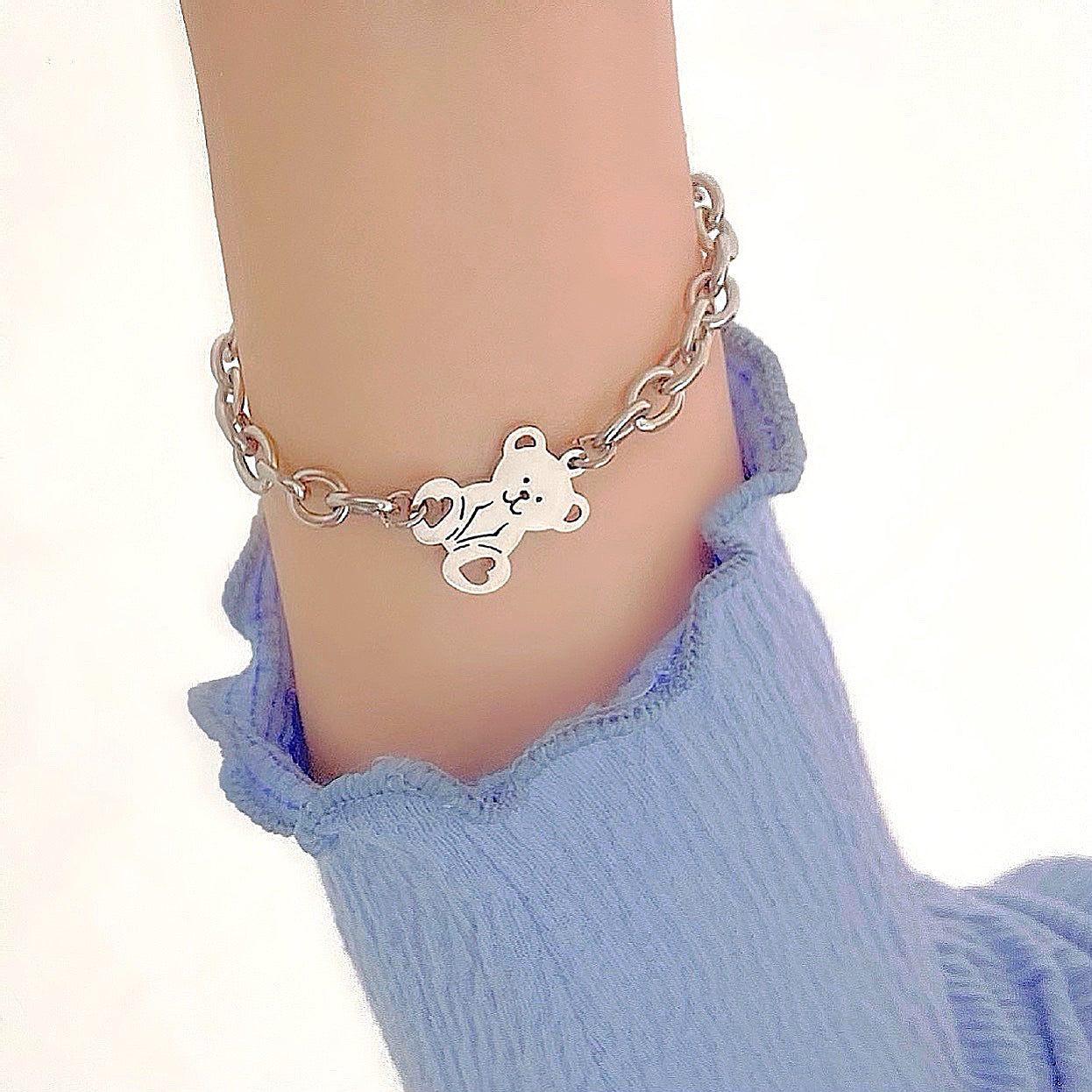 Heart pong bear bracelet