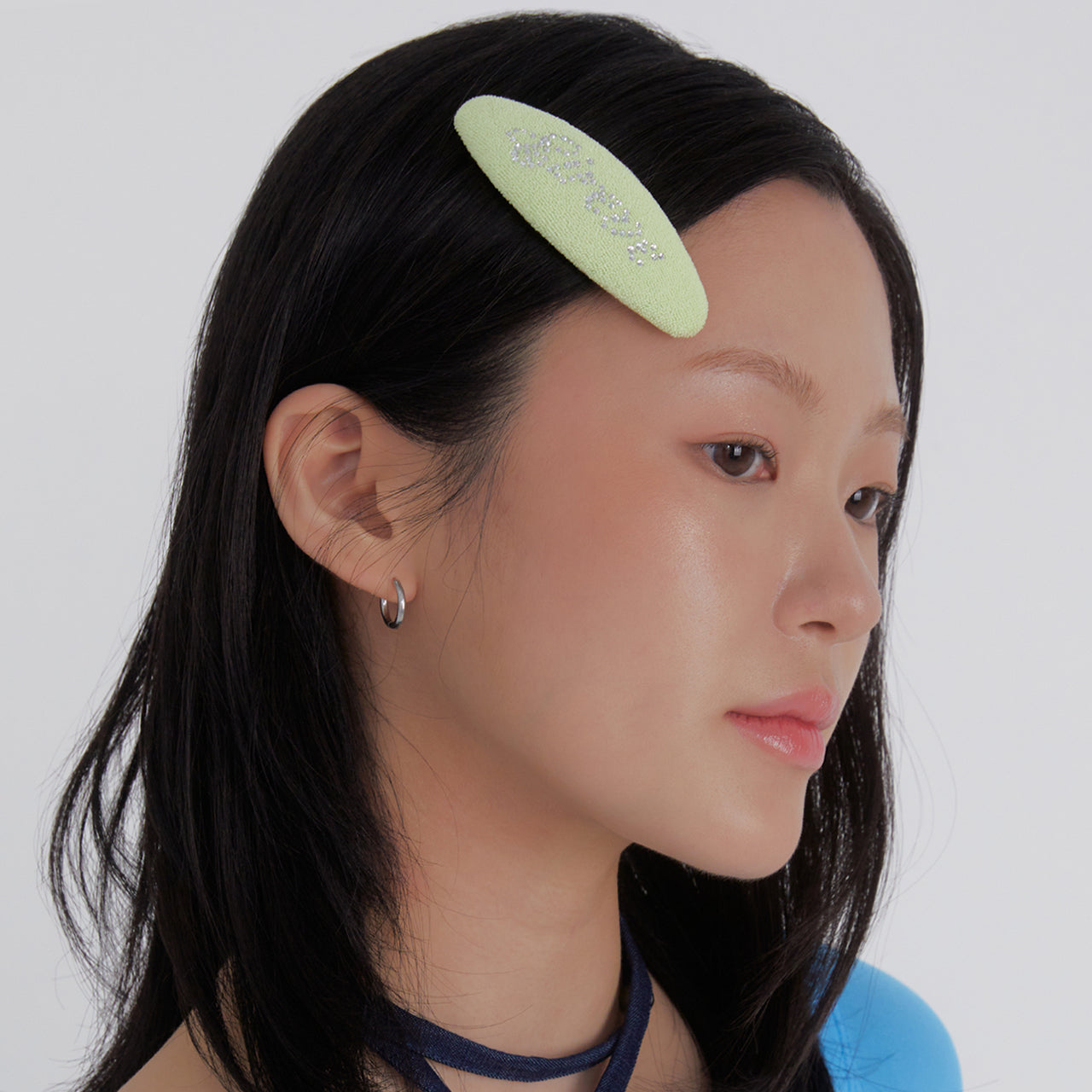 LETTERING TERRY HAIR CLIP_LIME