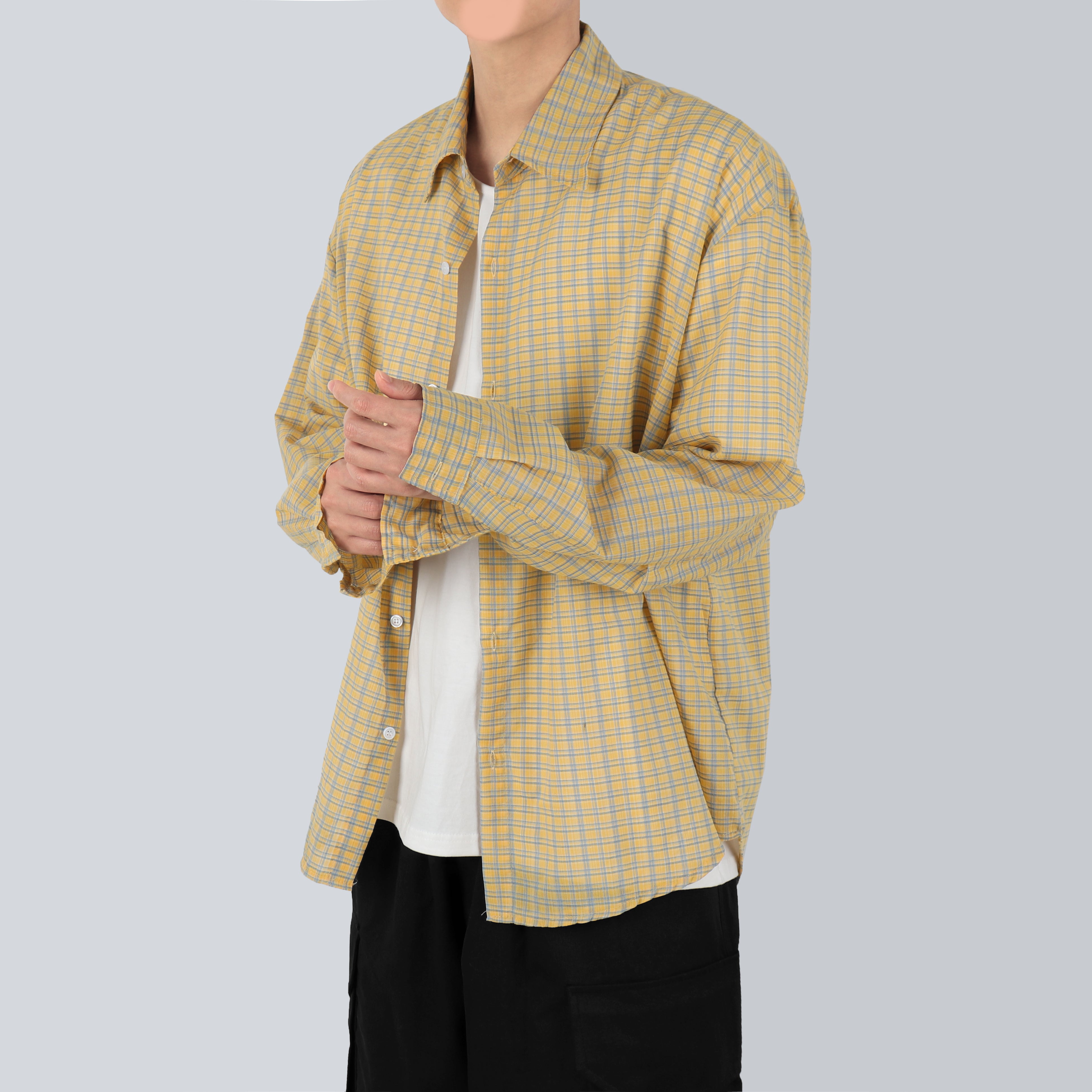 cuff check shirt