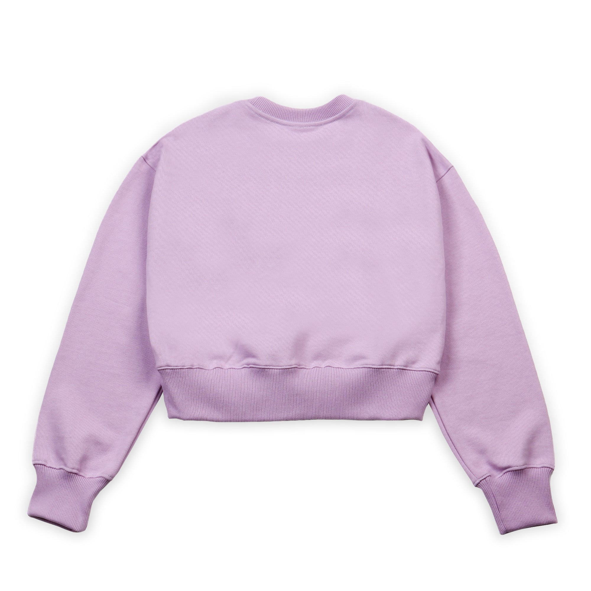 [Call Me Baby] Fuzzy Logo Cropped Sweatshirts (Lavender)