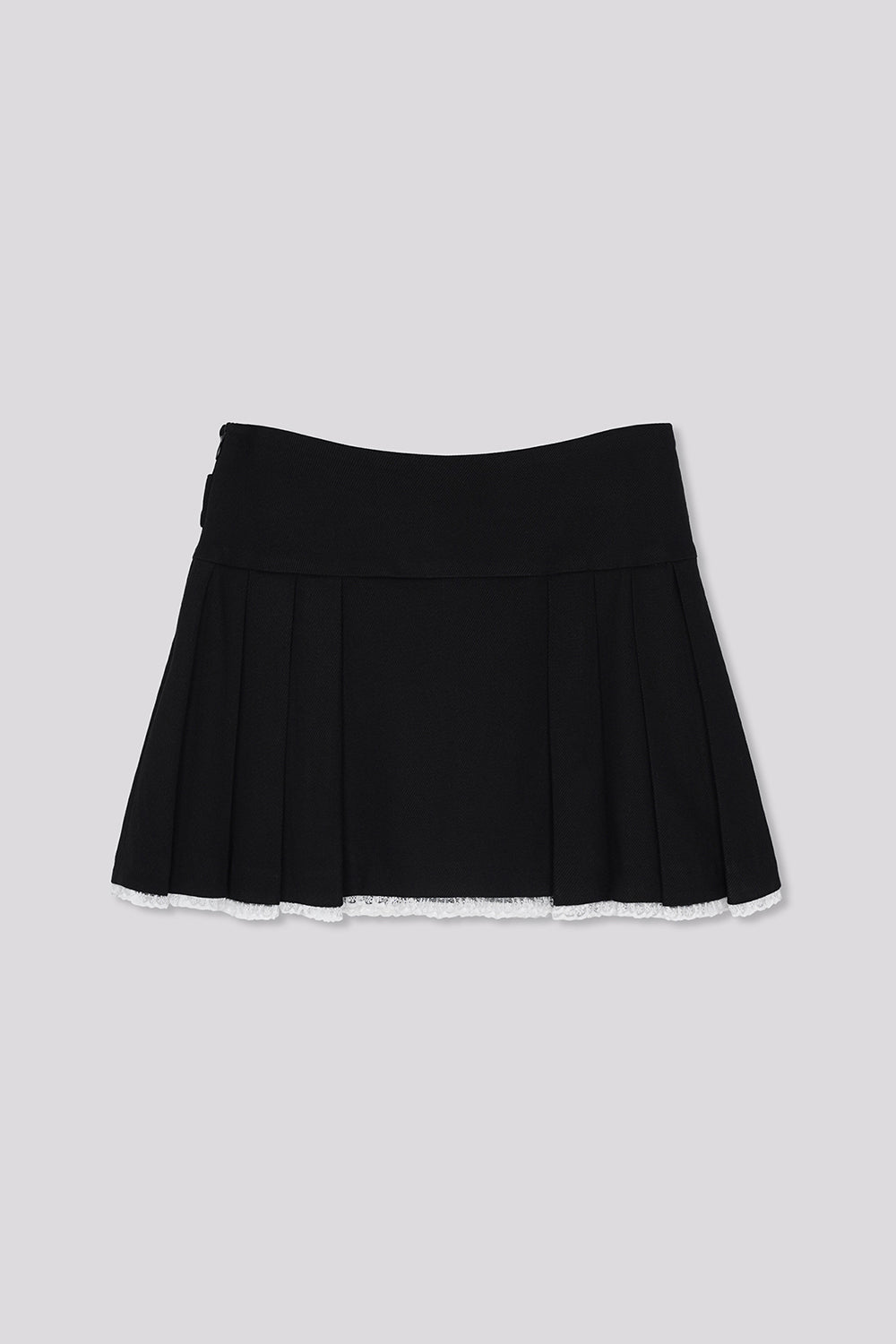 1st reorder [배우 김세정, 최예빈, 엔믹스 지니, 로켓펀치 착용] Lace Pleats Skirt Black