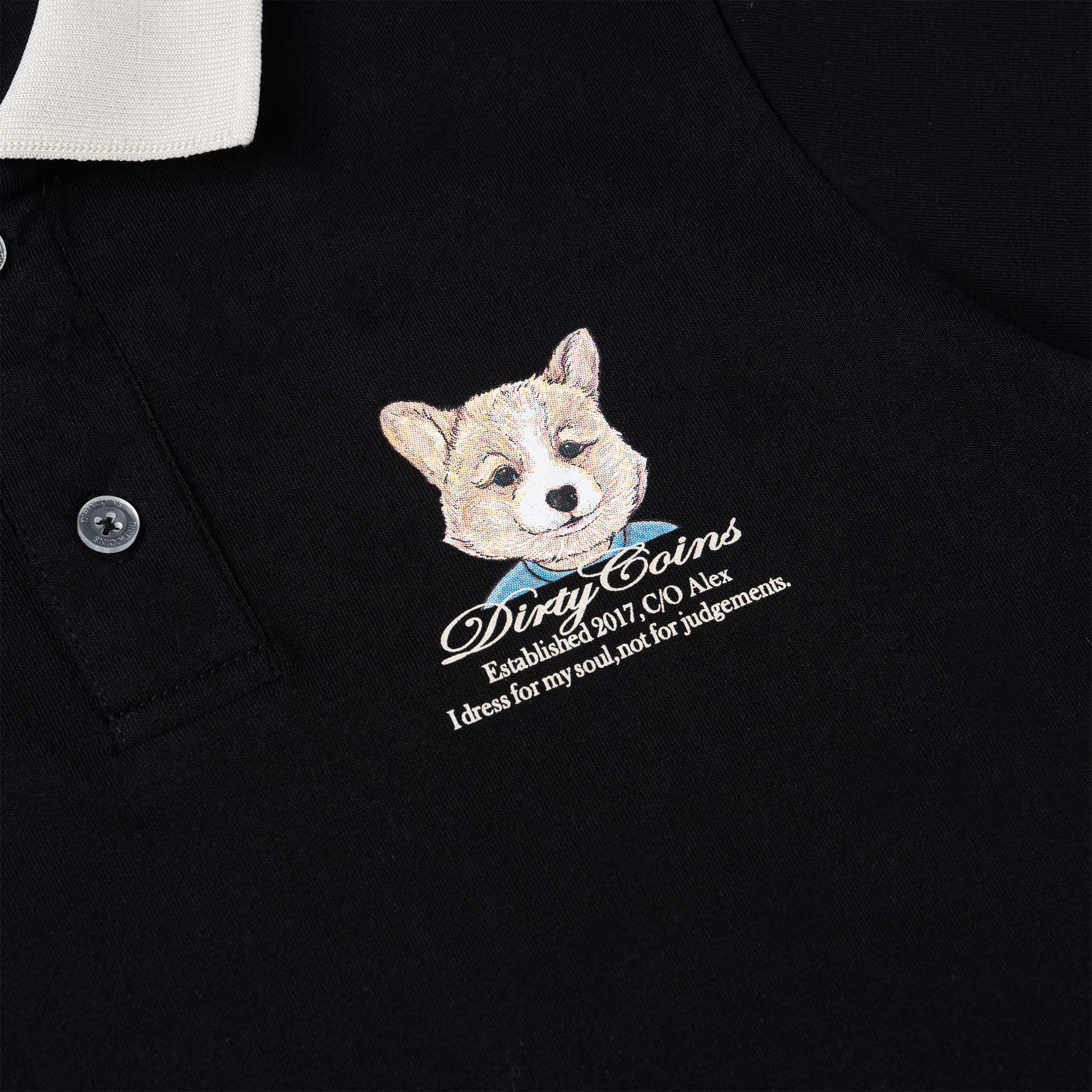 Puppies Woman Polo - Black/Cream