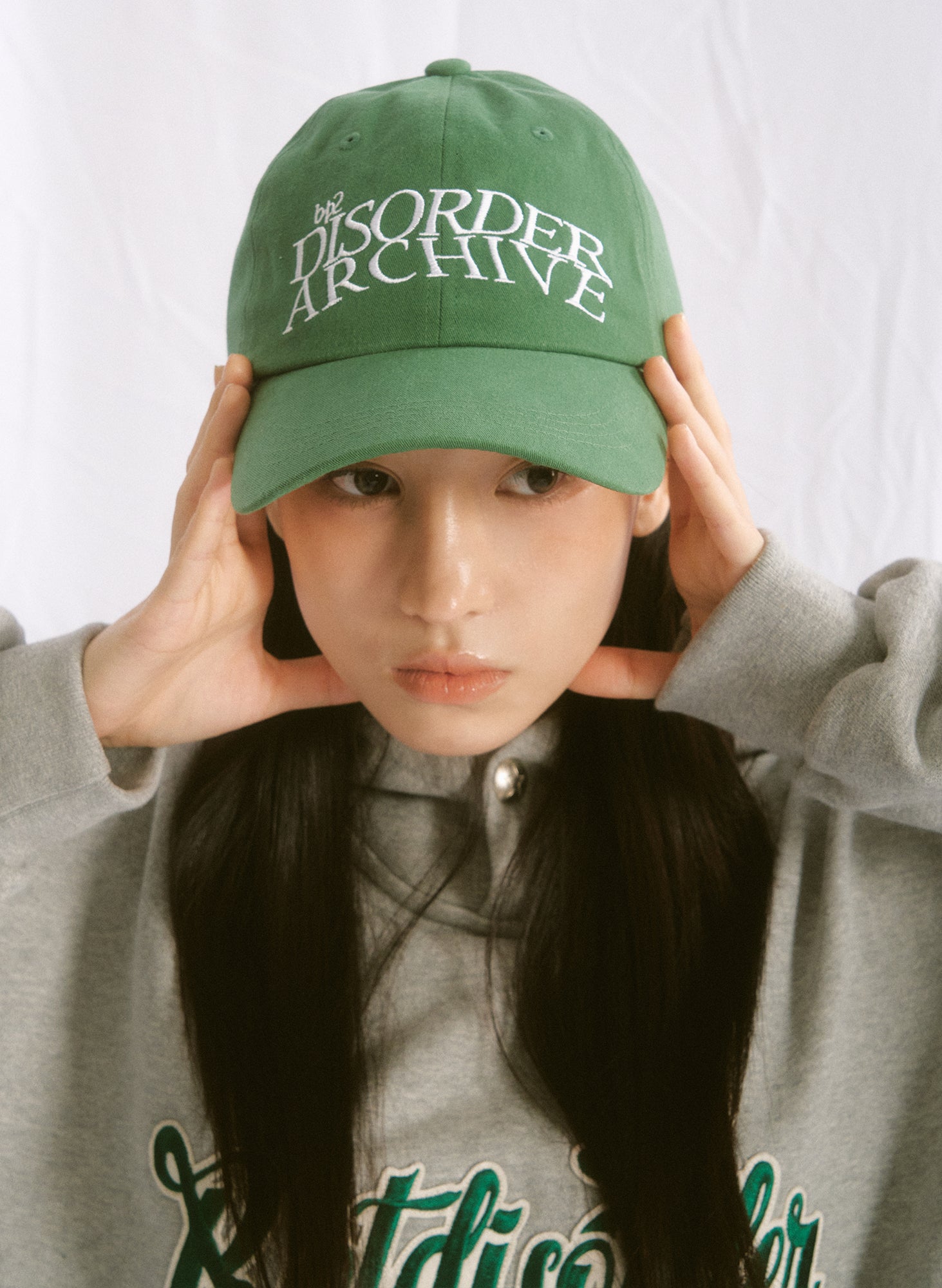 FLOWER STITCH CAP GREEN