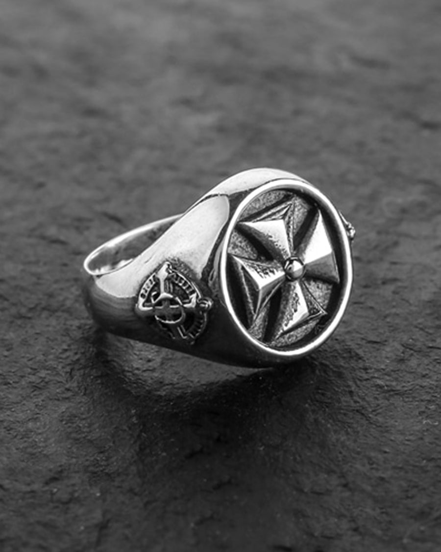 BLACK KROSS ALPHA OMEGA RING