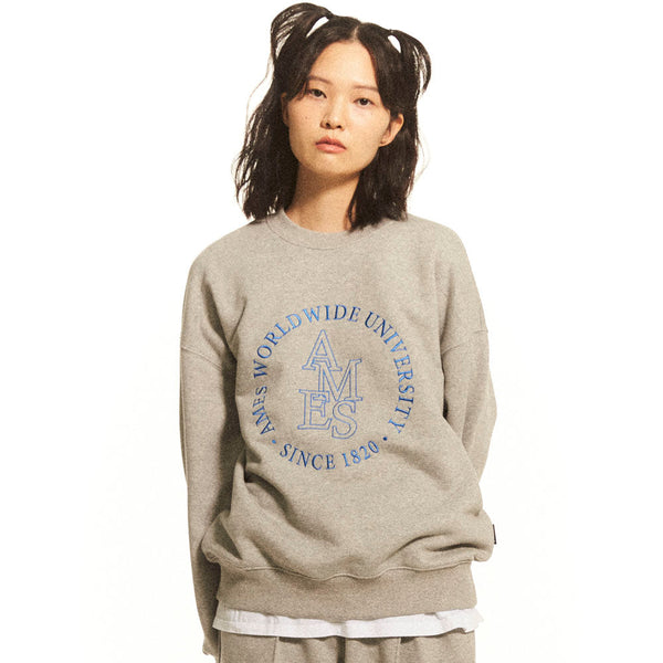 ラウンドロゴスウェットシャツ / AMES ROUND LOGO SWEATSHIRTS_GY(21FWTP03)