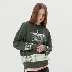 WITTY BUNNY TIE DYE SWEATSHIRT [KHAKI]