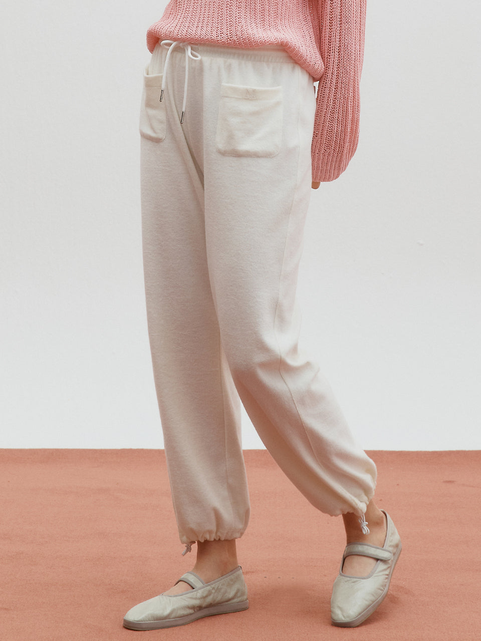 Terry sweat pants - Ivory