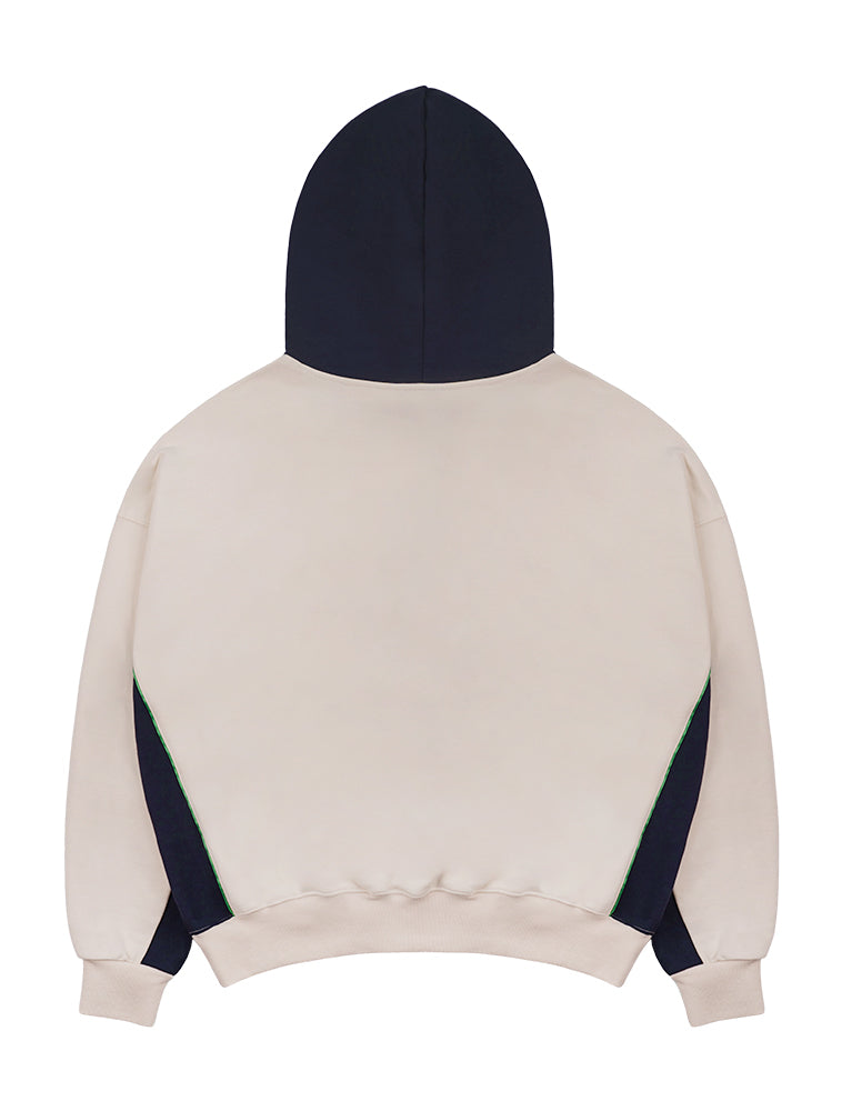 UNISEX Maison Symbol Rugby Snap Hood Cream(FCD1TS102M)