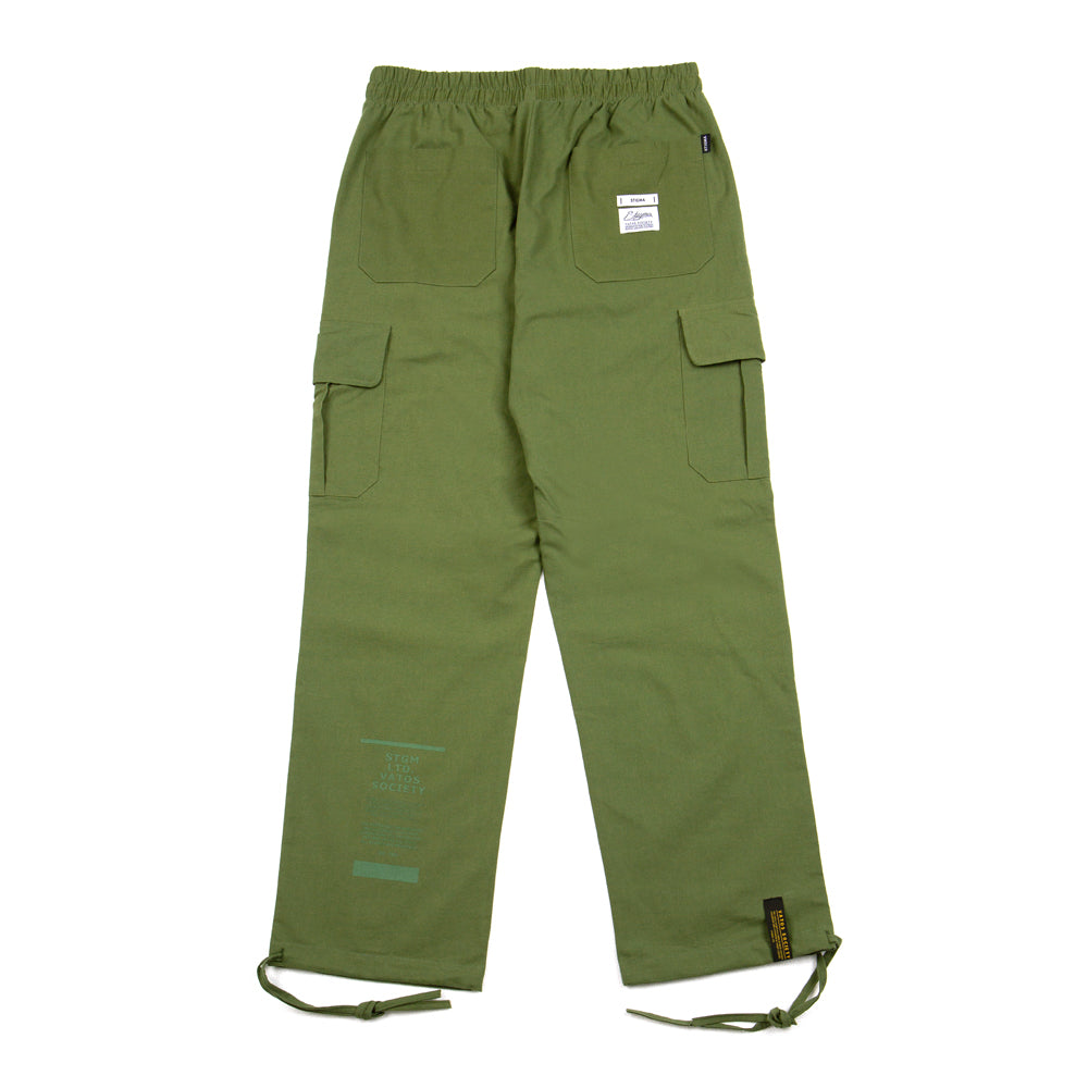 TECH LINEN CARGO PANTS OLIVE