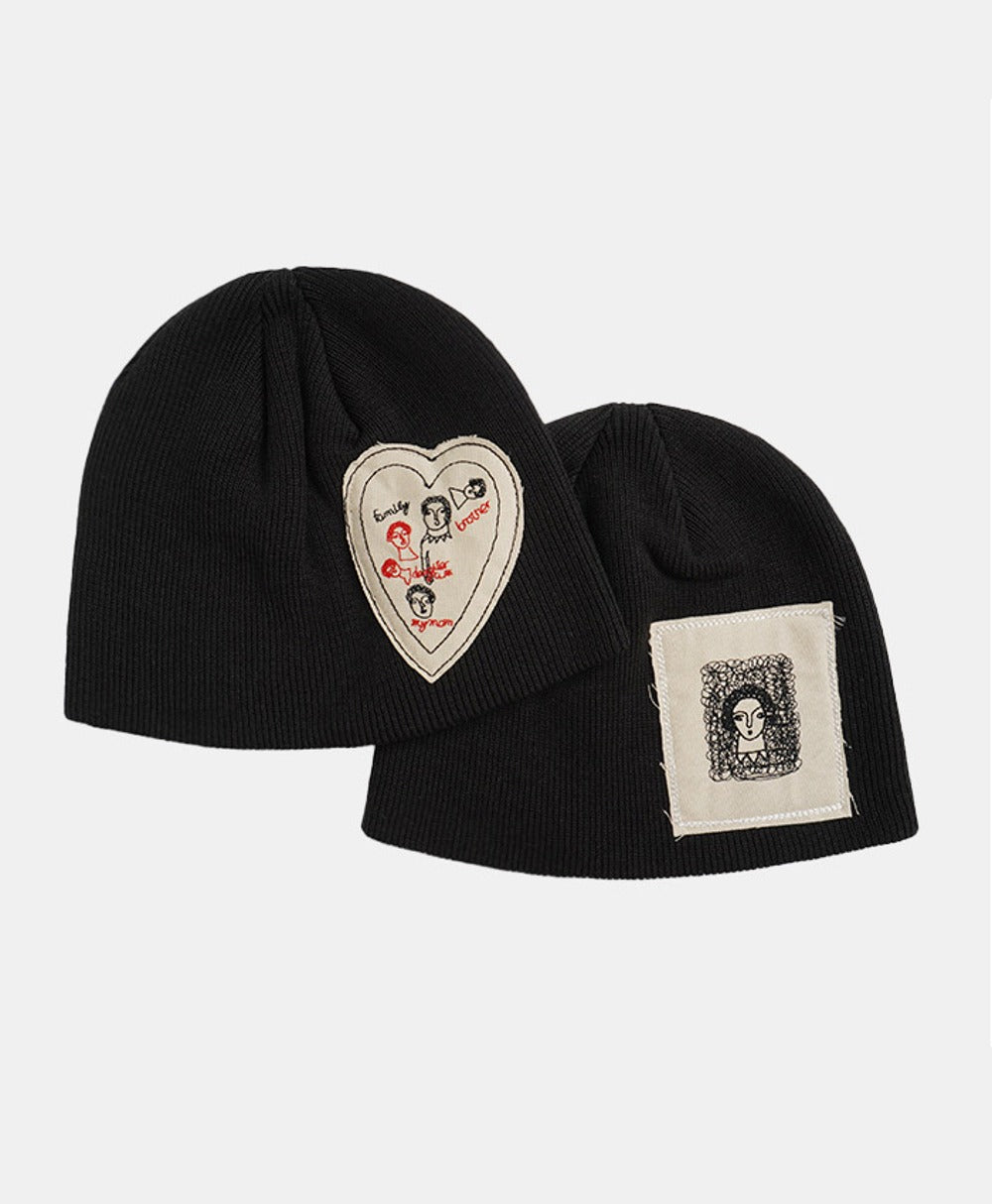 Patch Short Beanie