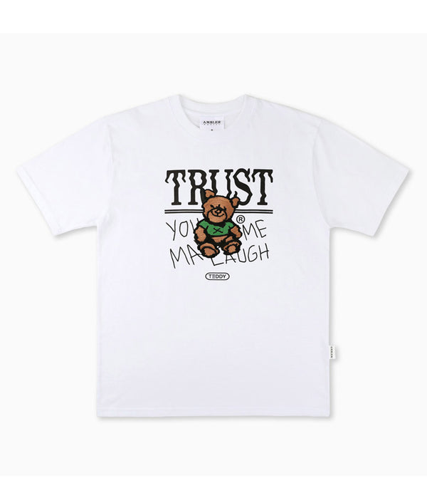 AMBLER 男女共用 Trust bear オーバーフィット 半袖 Tシャツ AS1105