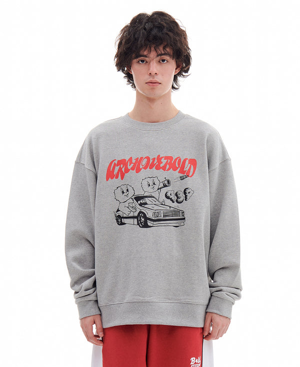 レッドモスギャングスウェットシャツ / RED MOSS GANG SWEAT SHIRTS (GRAY)