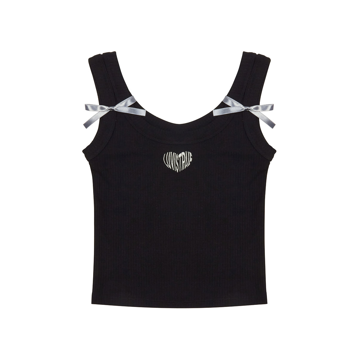 HEART RIBBON TEE (BLACK)