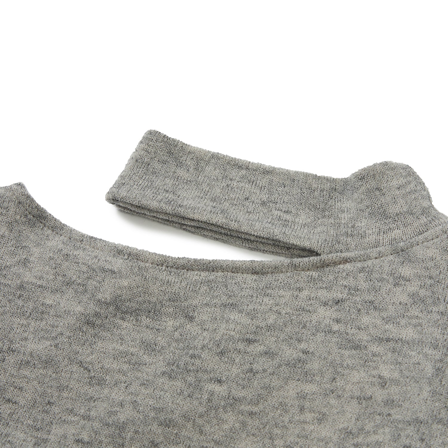 レイヤードチェックニットセット / Layered Check Knit Set [GREY]