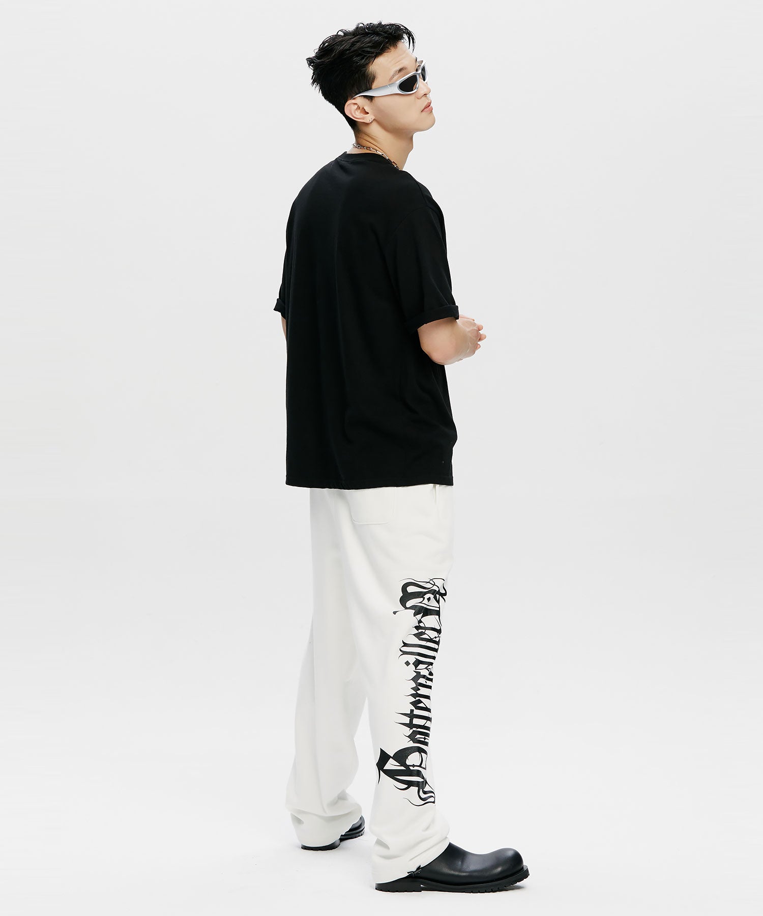 GOTTER GOTHIC LOGO SWEATPANTS_WH