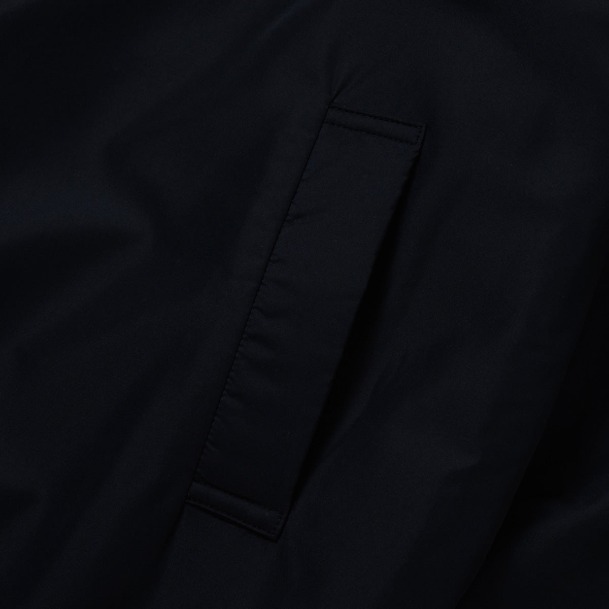 FOOTBALL PIPING BENCH COAT - BLACK