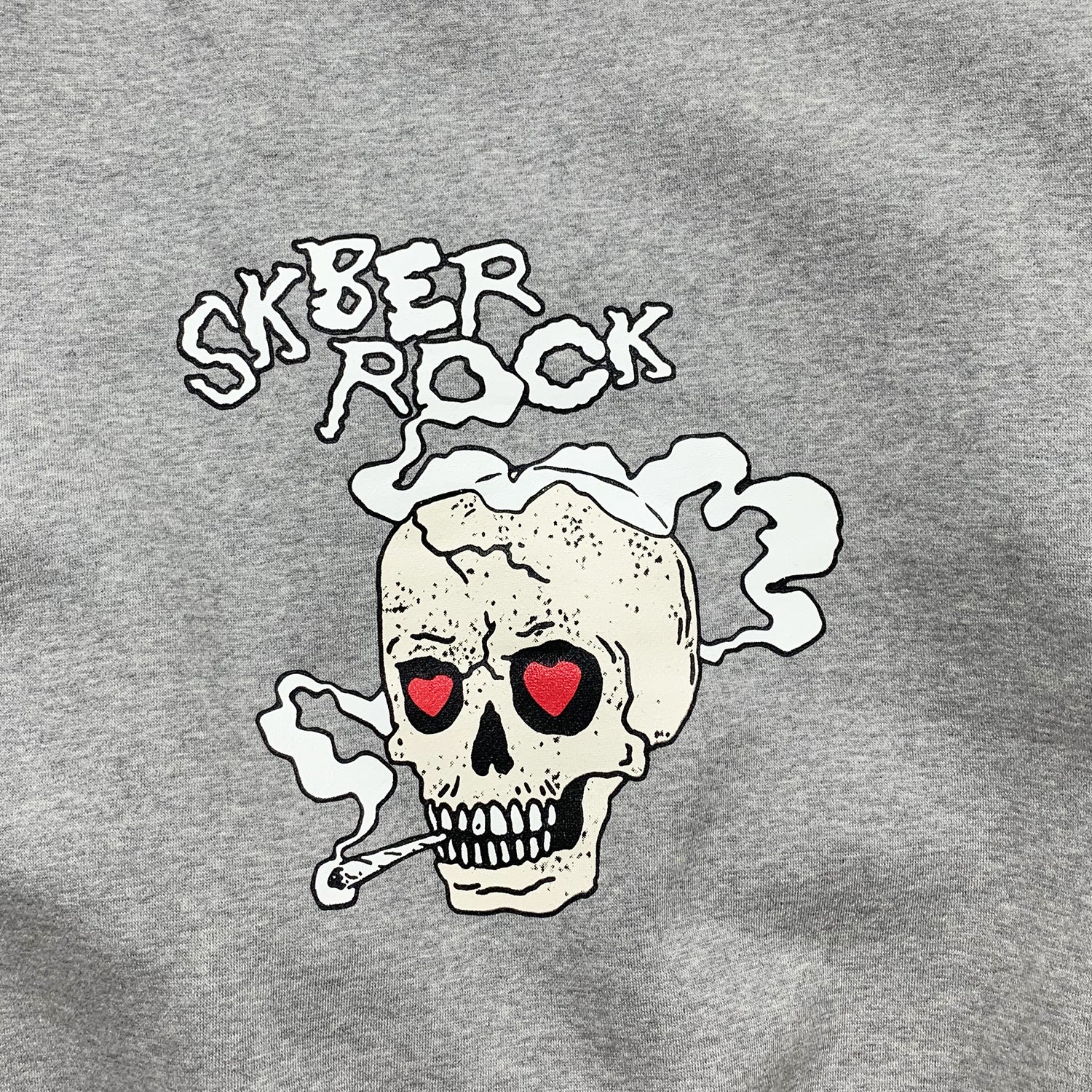 SMOKING SKULL SWEAT SHIRT GRAY