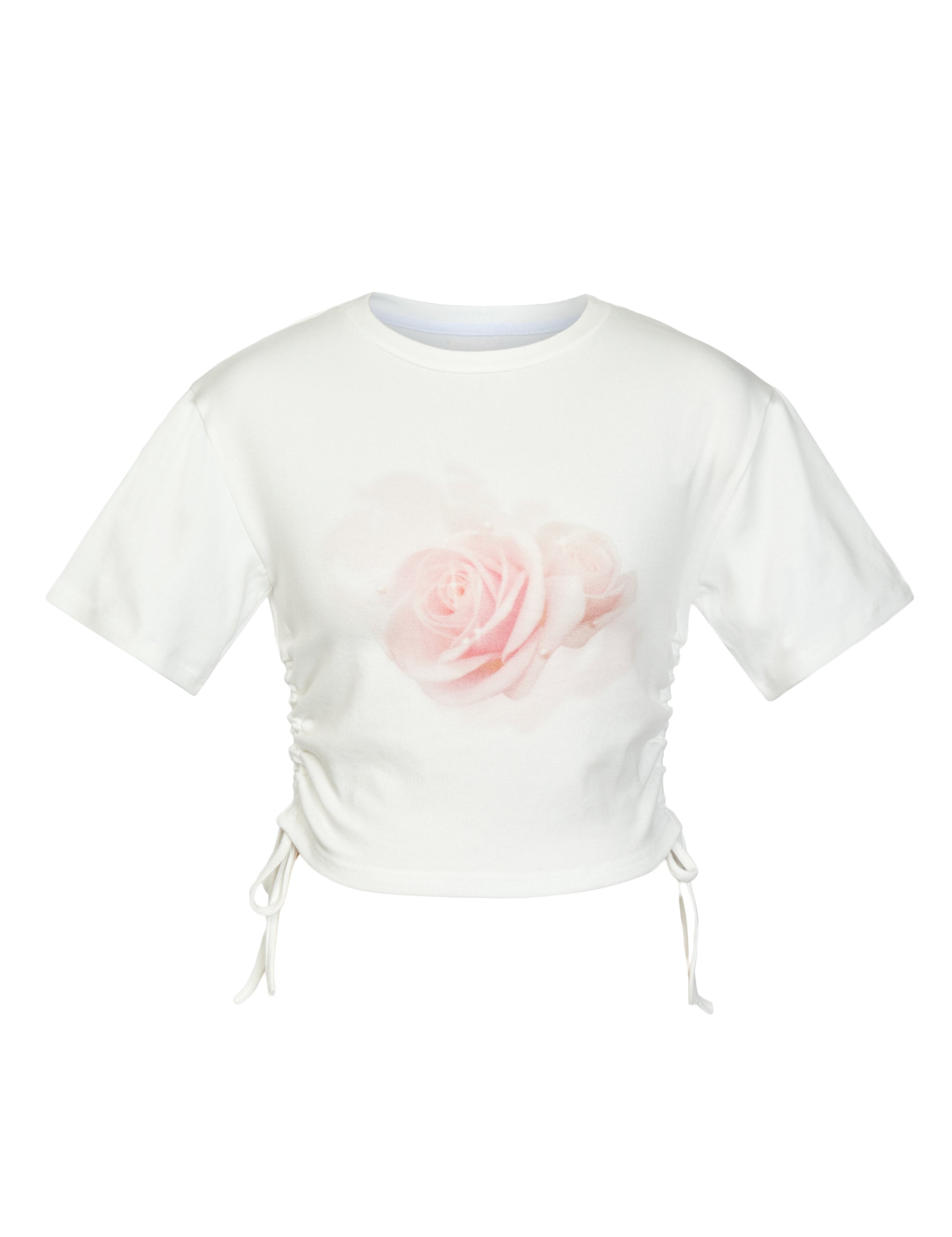 Rose Shirring T-shirt (PINK)