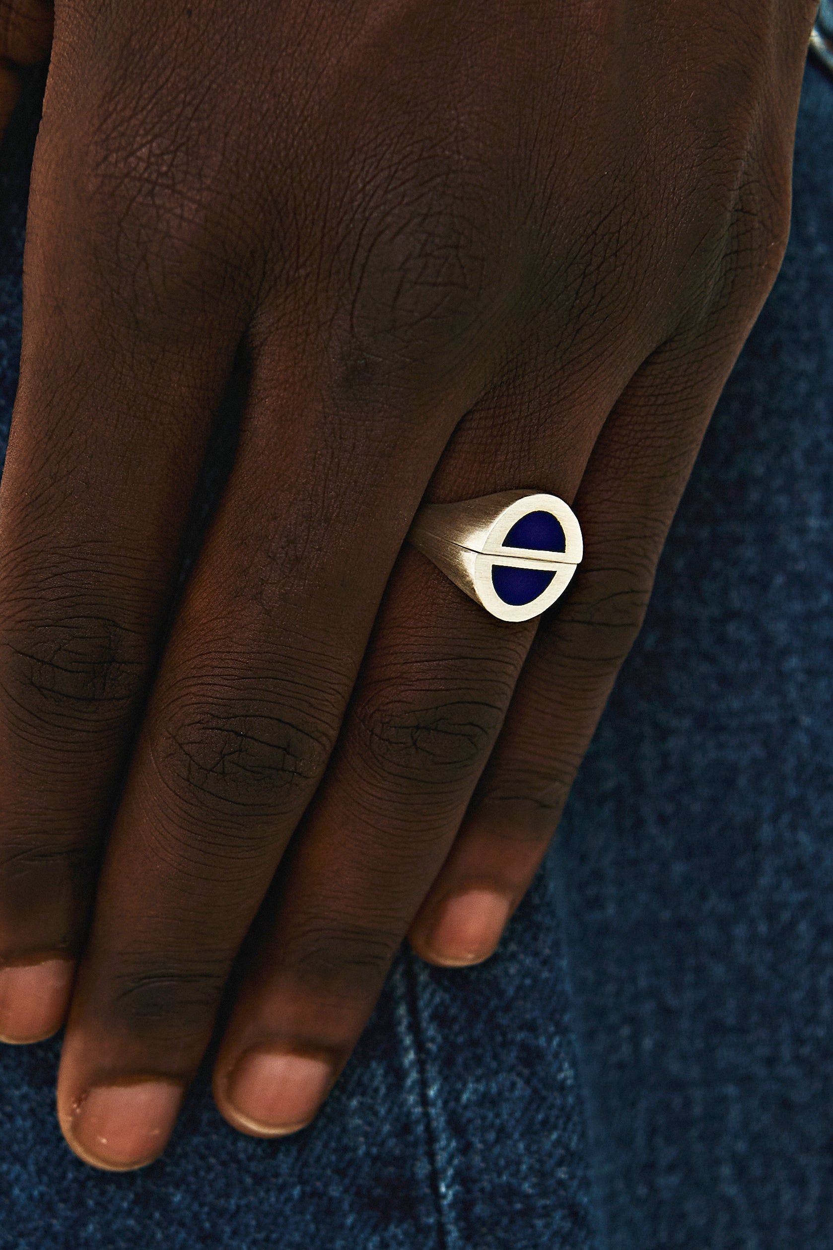 half signet ring 002 (blue)