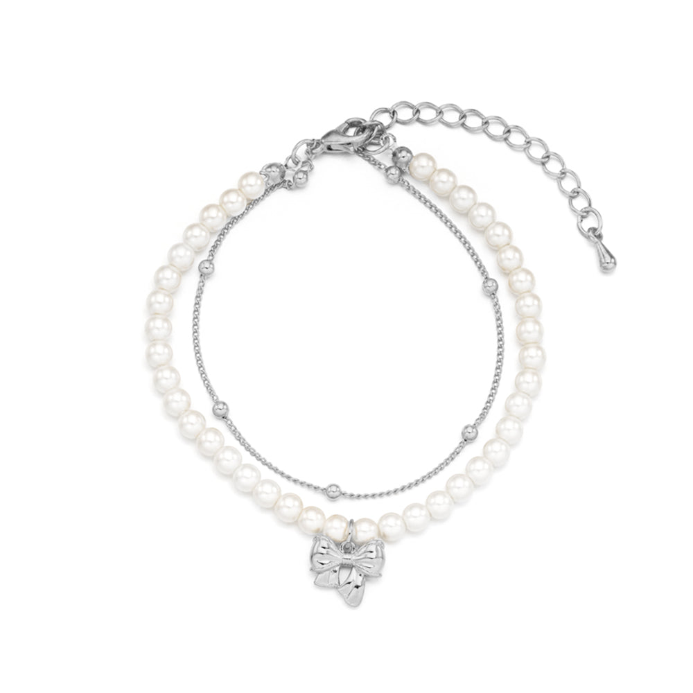 jane ribbon pearl bracelet