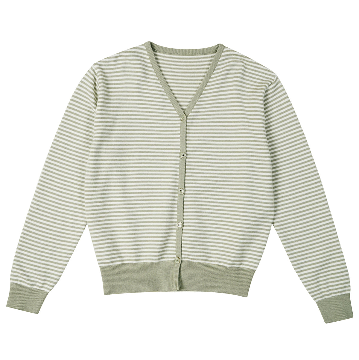 スモールストライプカーディガン / SMALL STRIPE CARDIGAN_OLIVE