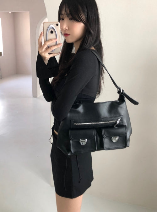 Two-Pocket Shoulder Bag (one color)