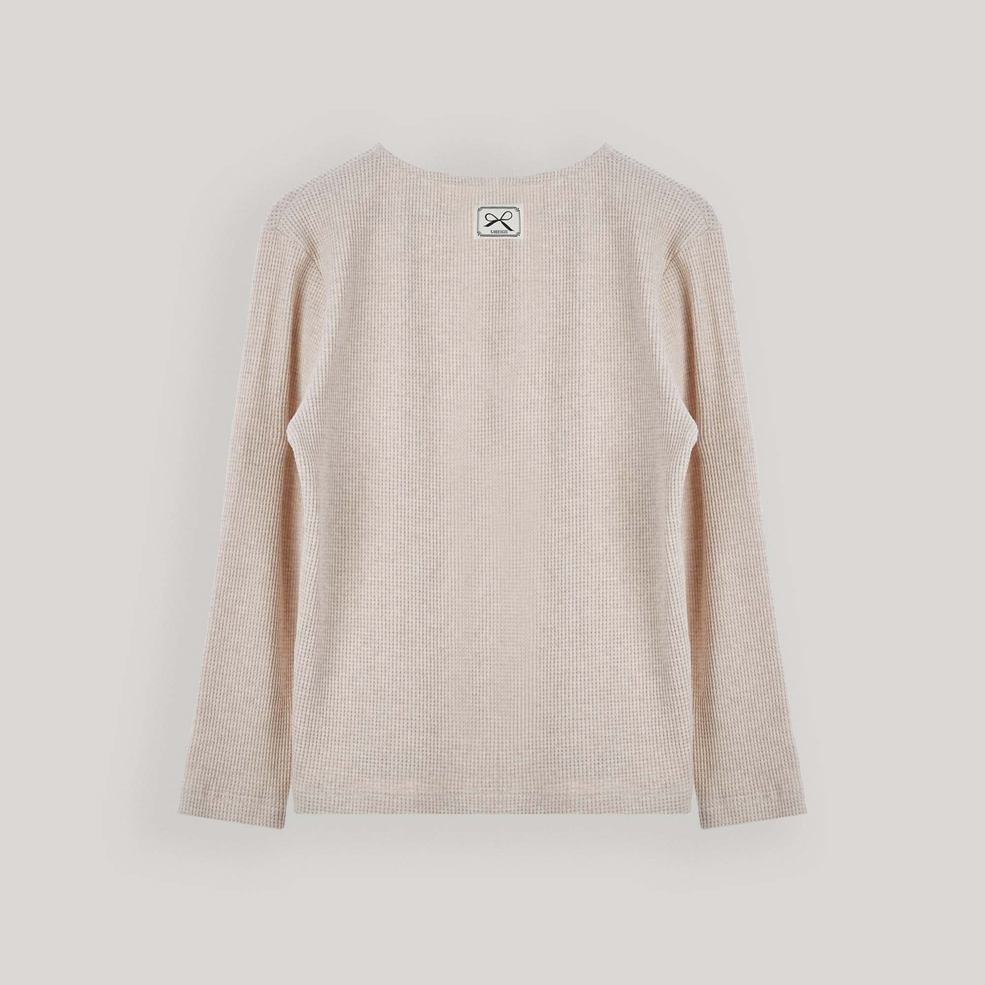 Oat Waffle Button Tee