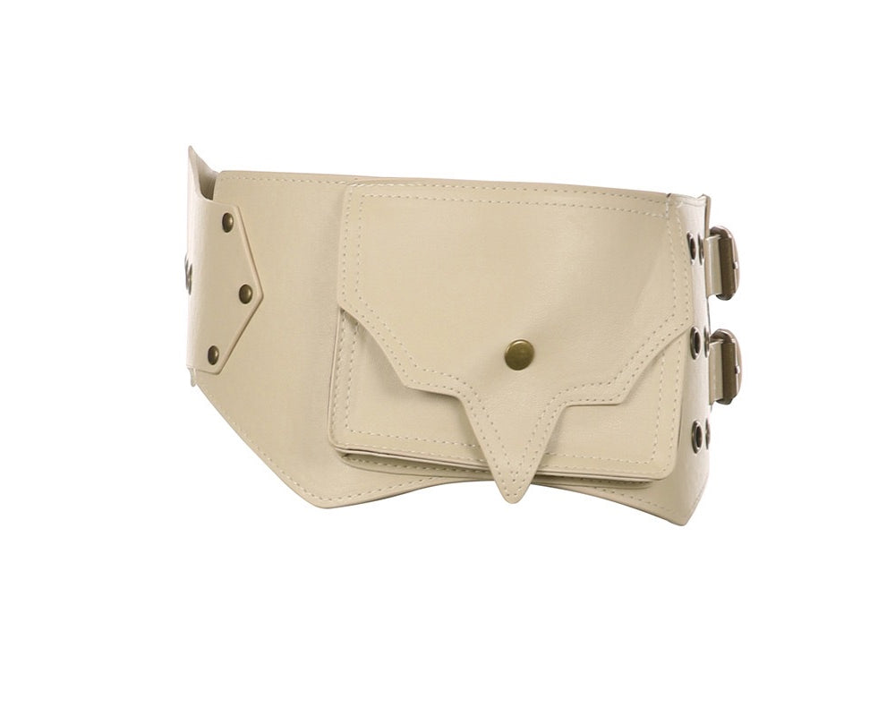 leather pocket belt bag (2 color)