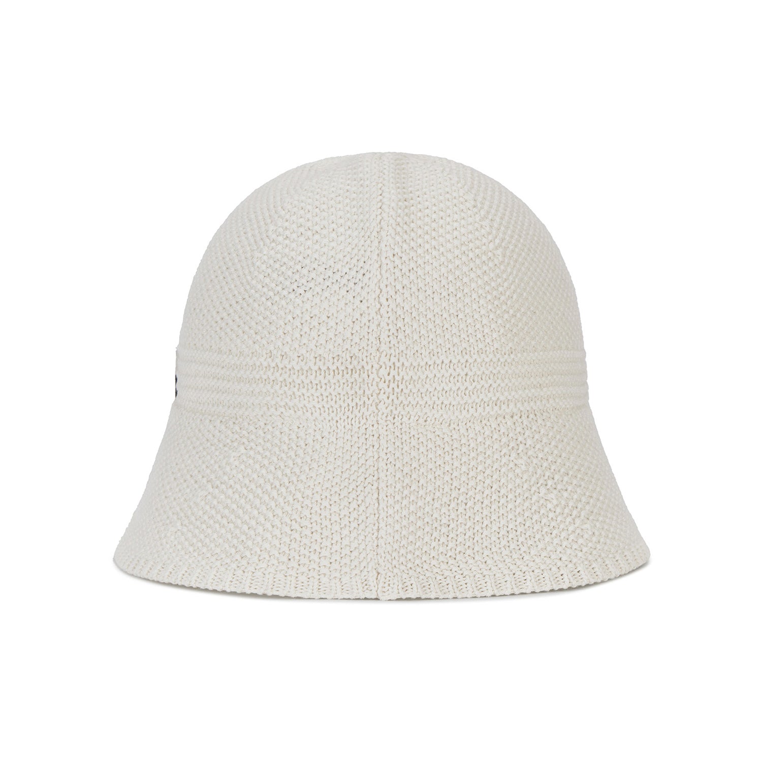 Stud logo summer knit bucket hat Cream