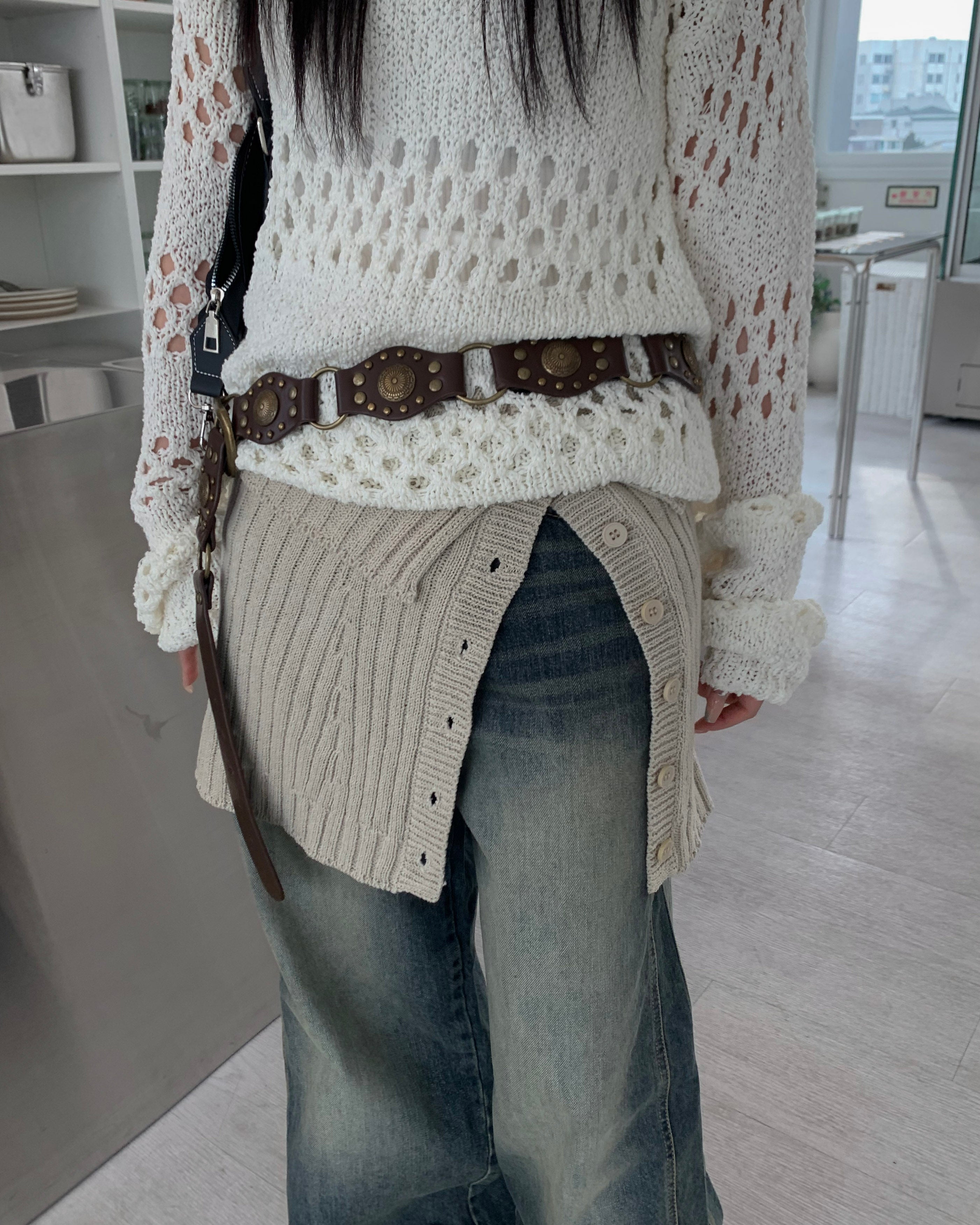 Button knit top