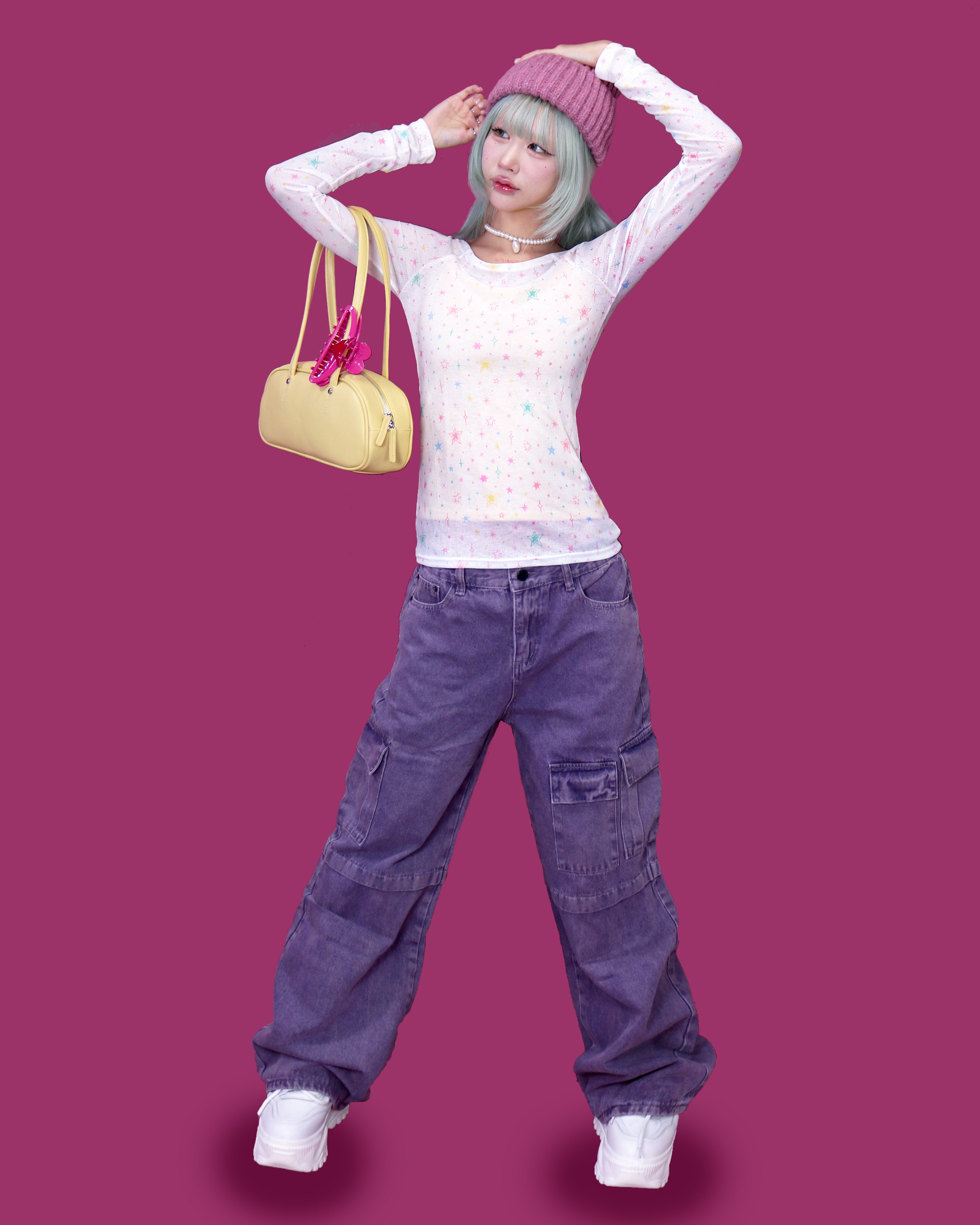 didi purple cargo pants