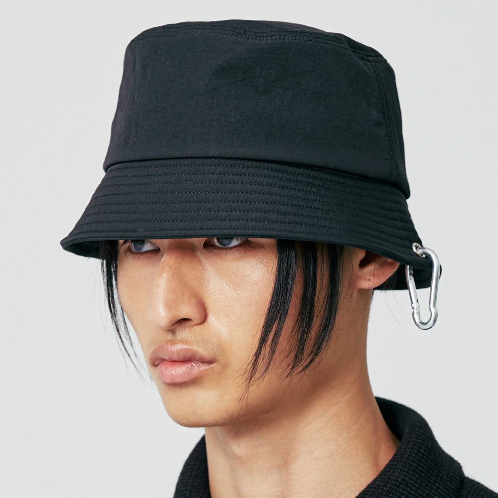 nylon eyelet loop bucket hat