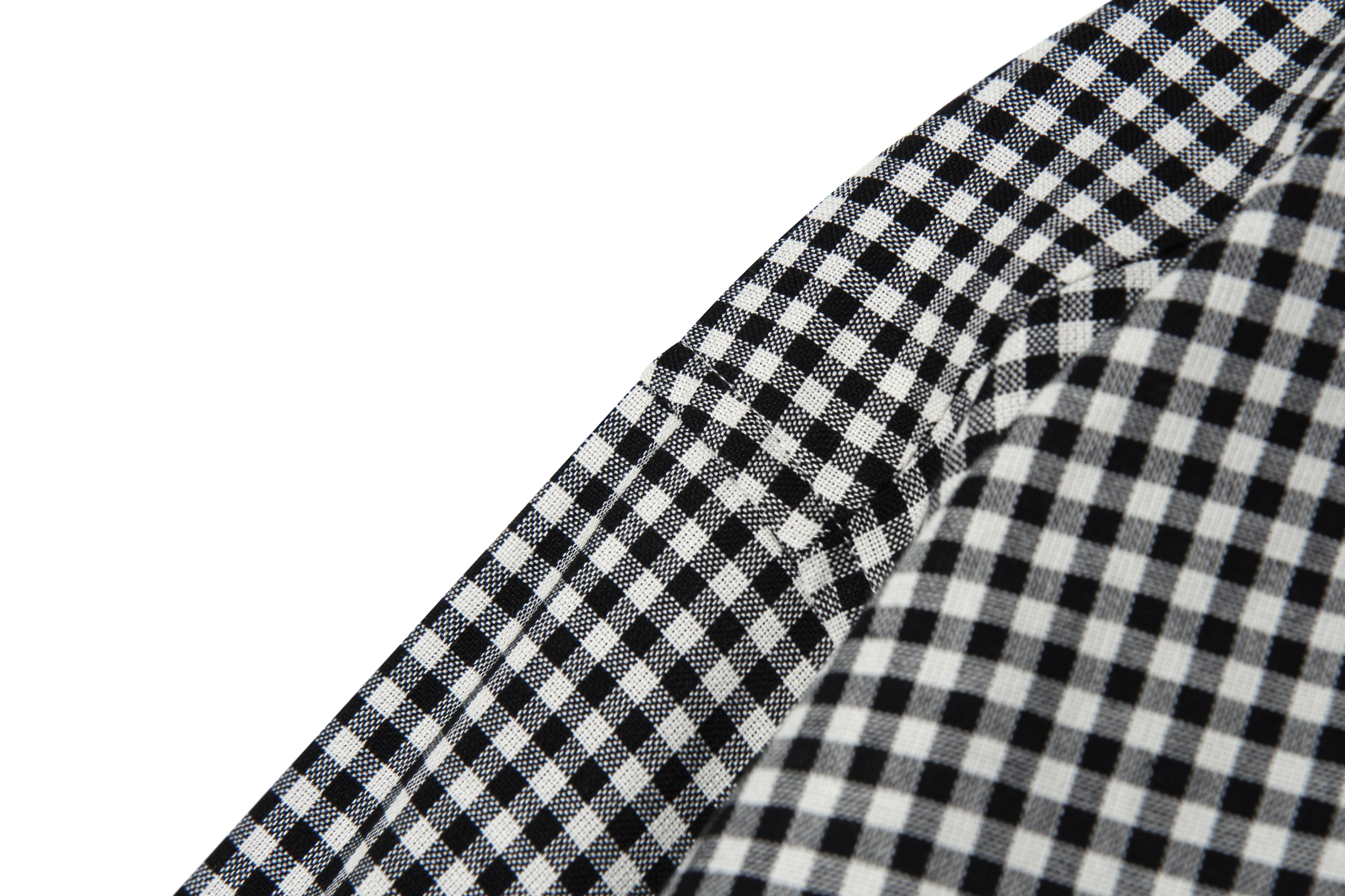 Gingham Check shirt S101 Black