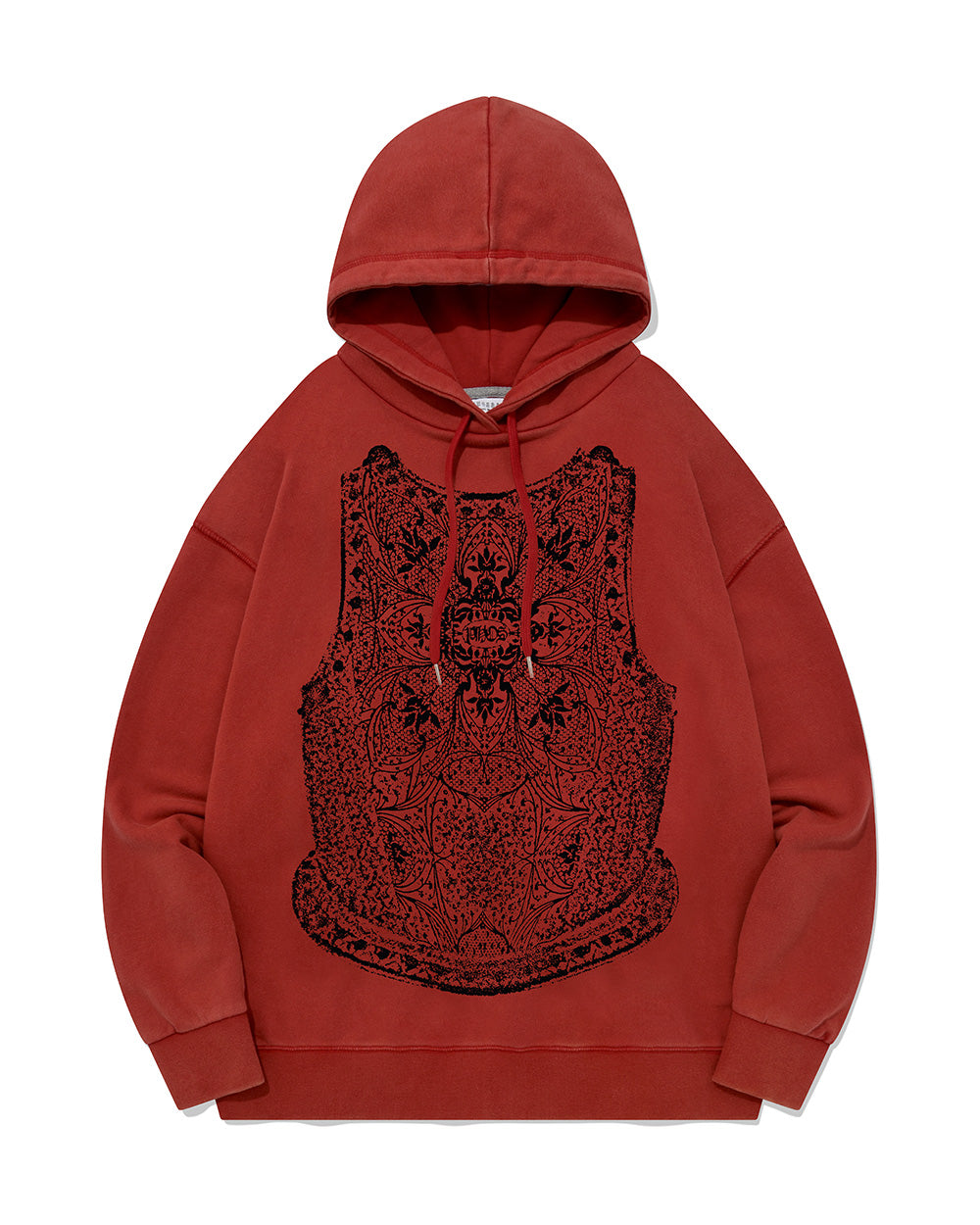 Chestplate Faded Hoodie/Faded Red